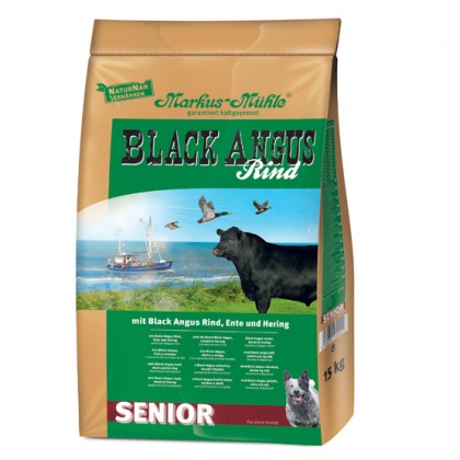 Black Angus Senior, 15kg granule lisované za studena, hovězí maso